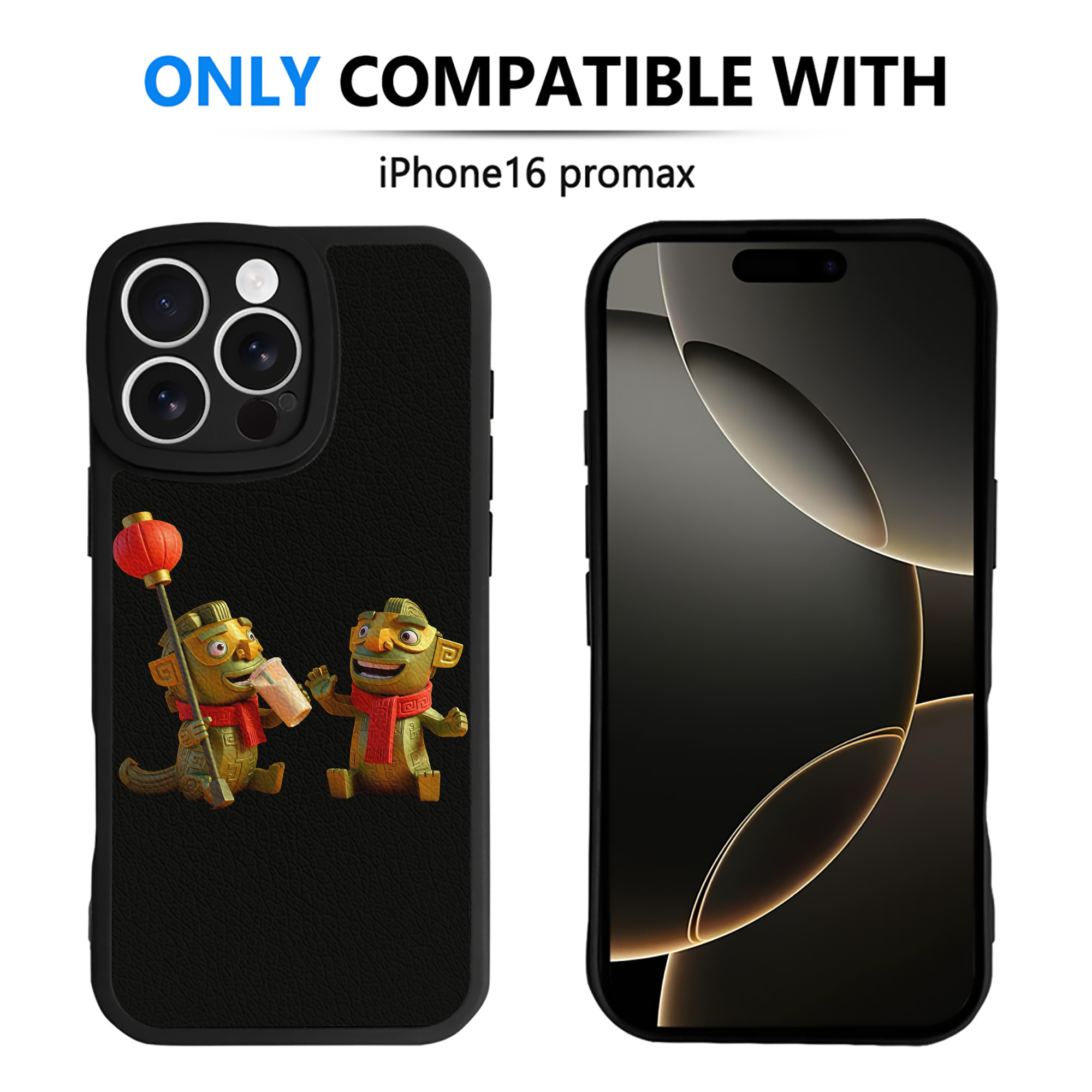 （画像用） Ne Zha 2 ナタ 魔童の大暴れ 【iPhone 16シリーズ対応】シリコンスマホケース（レザー調） 材質：シリコン